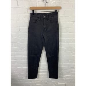 Outland Women's Denim Abigail High Rise Slim Tapered Leg Jeans Black Size 24